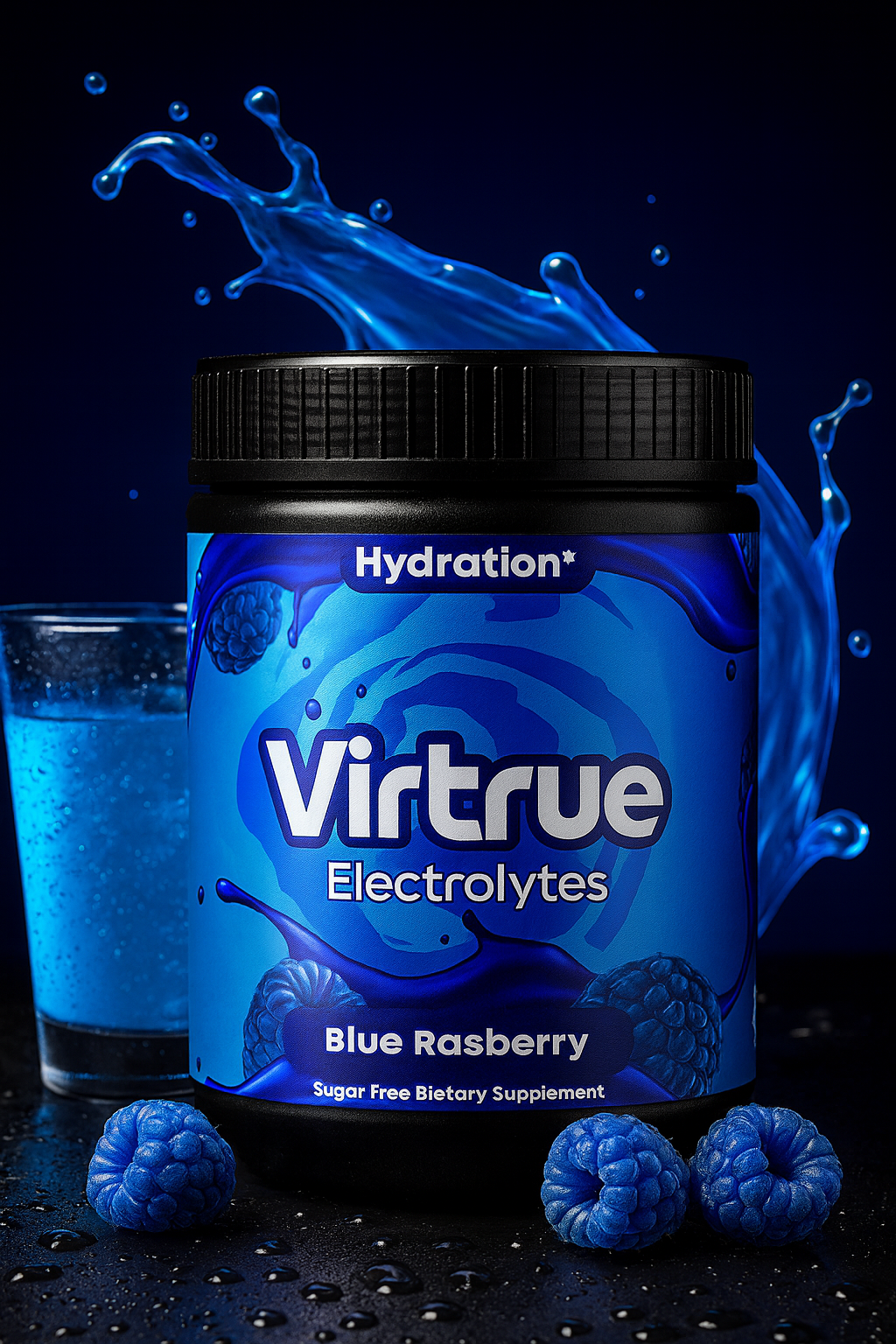 Blue Raspberry Electrolyte Hydration – Sugar-Free | Refreshing & Rapid Rehydration Formula