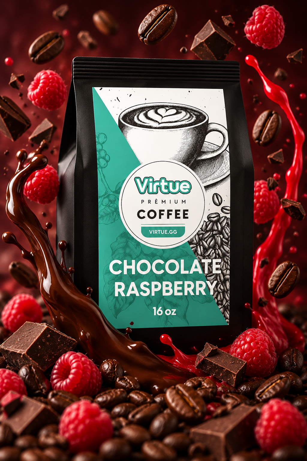Chocolate Raspberry Flavored Coffee – 16oz