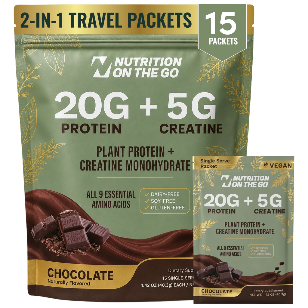 2-in-1 Vegan Protein + Creatine Travel Packets