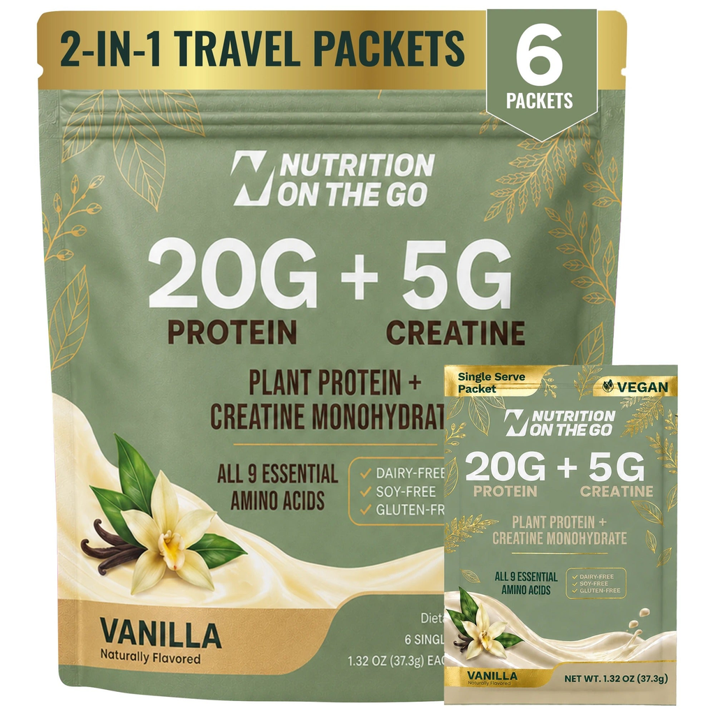 2-in-1 Vegan Protein + Creatine Travel Packets