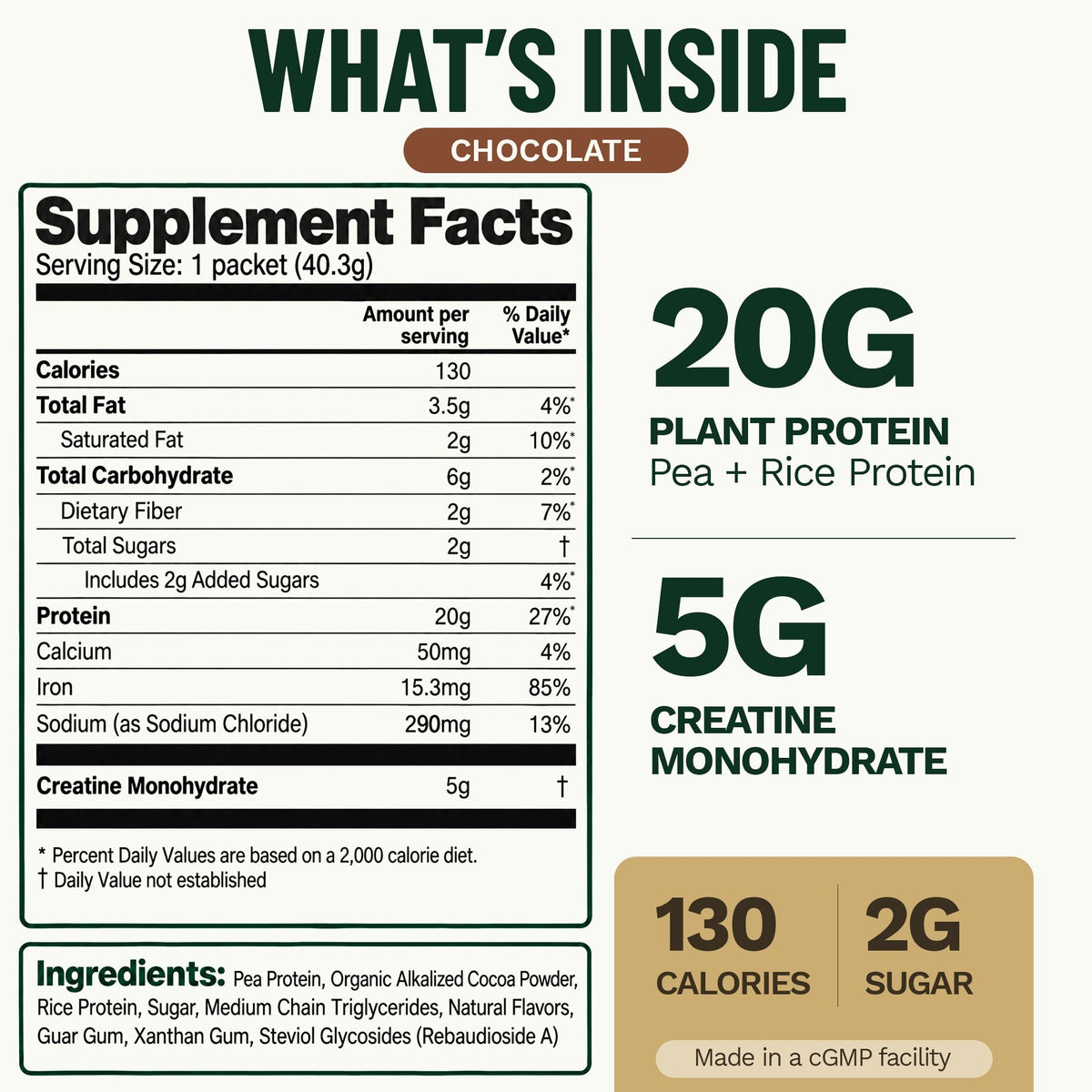 2-in-1 Vegan Protein + Creatine Travel Packets