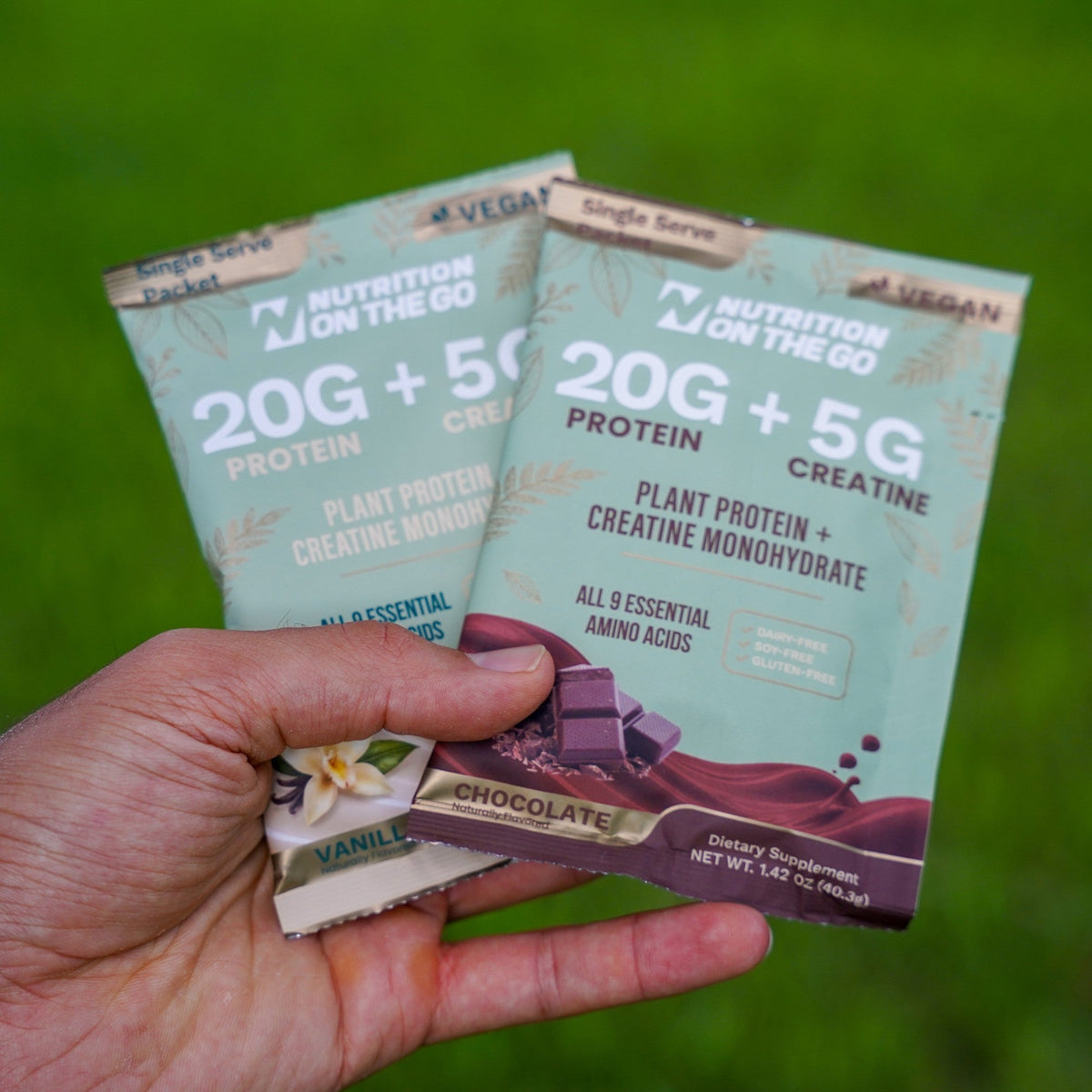 2-in-1 Vegan Protein + Creatine Travel Packets
